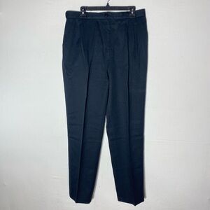 Vintage 90s Seasons Black High Rise Pleated Front Trouser Pants 12